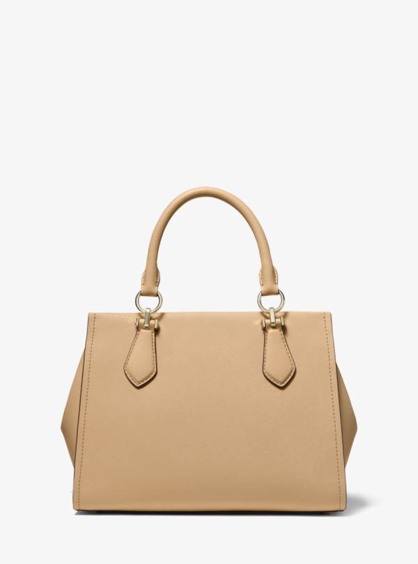 Damske Satchel Taske Michael Kors Marilyn Medium Saffiano Leather Hnede - Kabelky Michael Kors Sleva | HJAIK-6541
